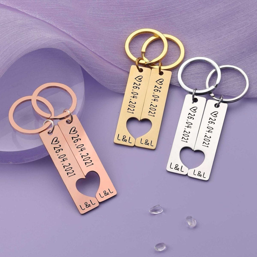 CoupleHeart Keychain