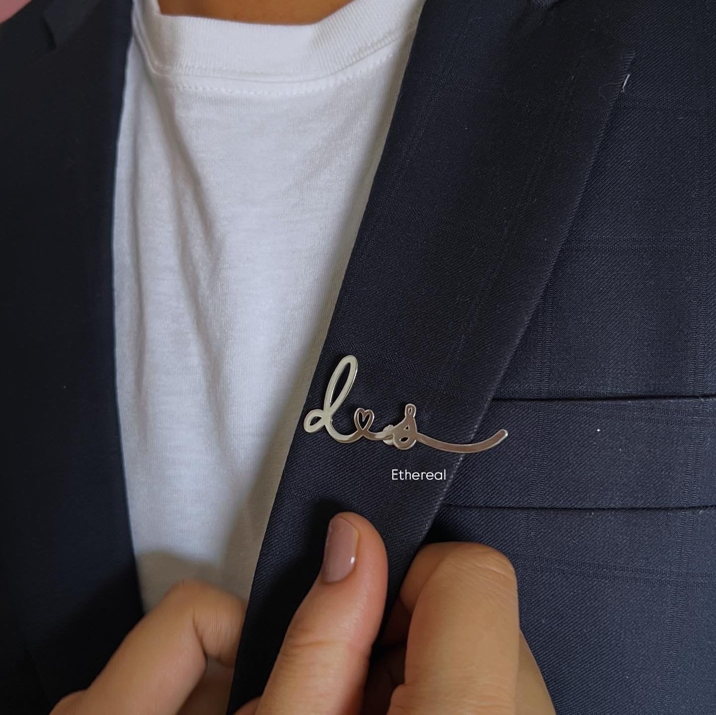 Monogram Brooch