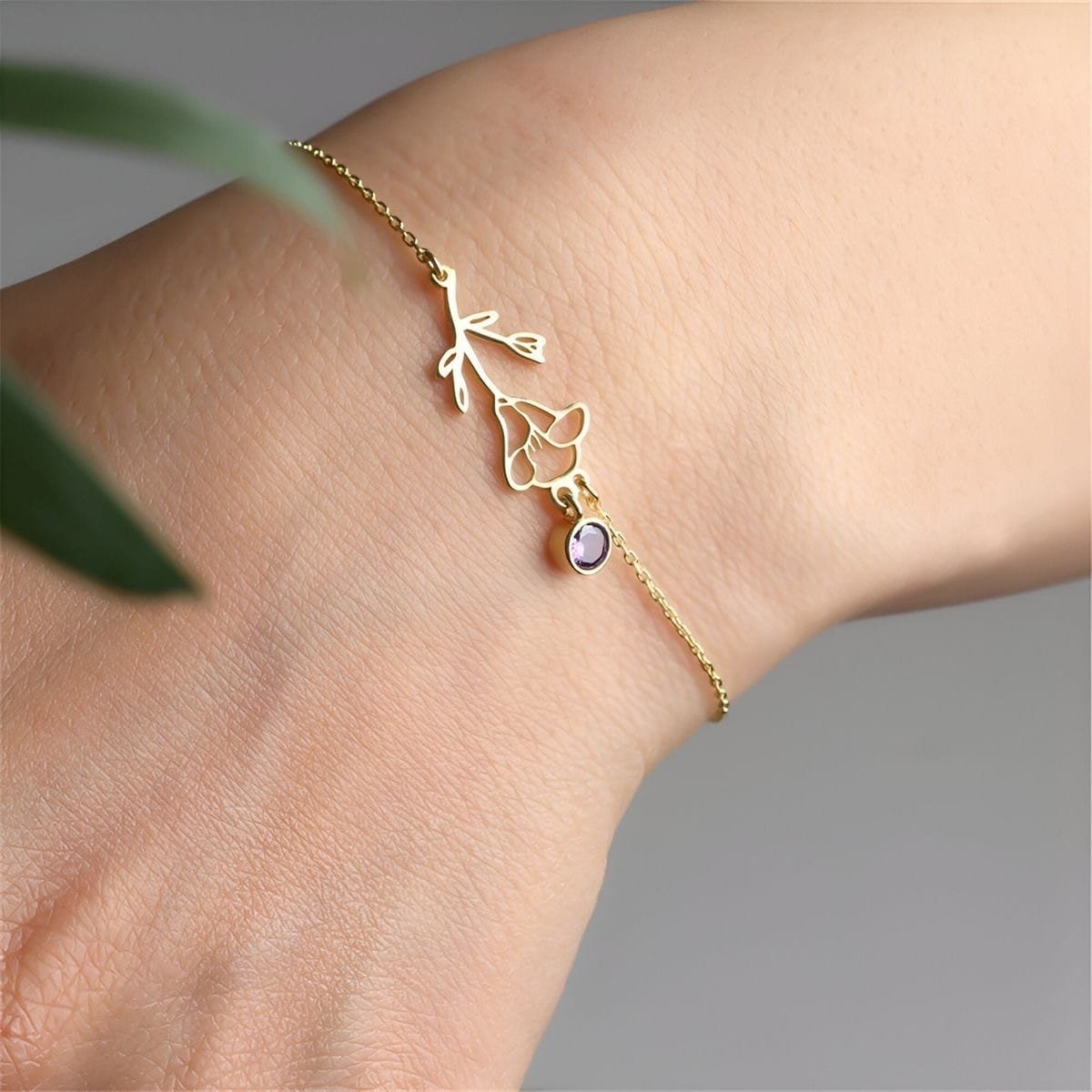 BirthMonth Flower Bracelet