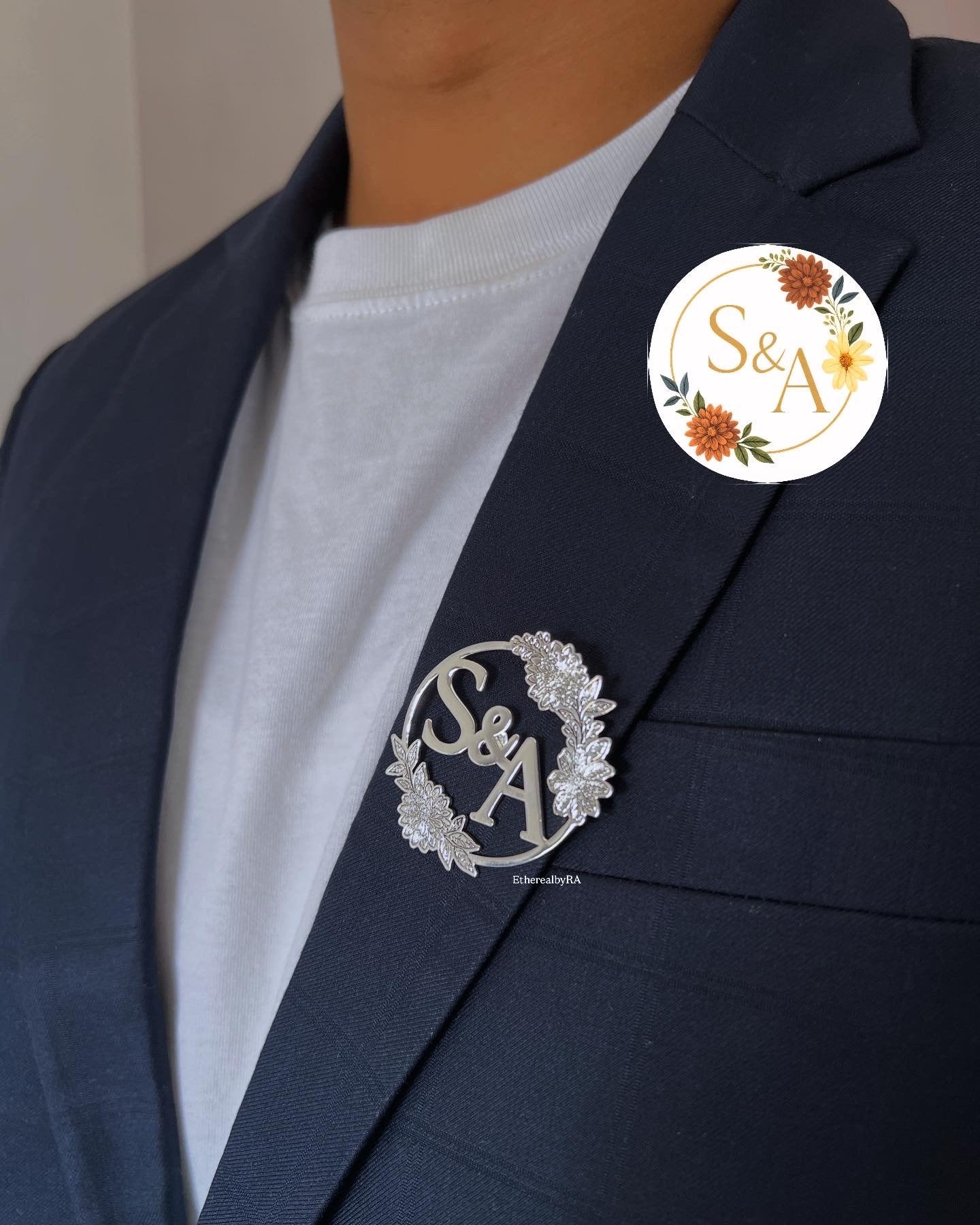 Monogram Brooch