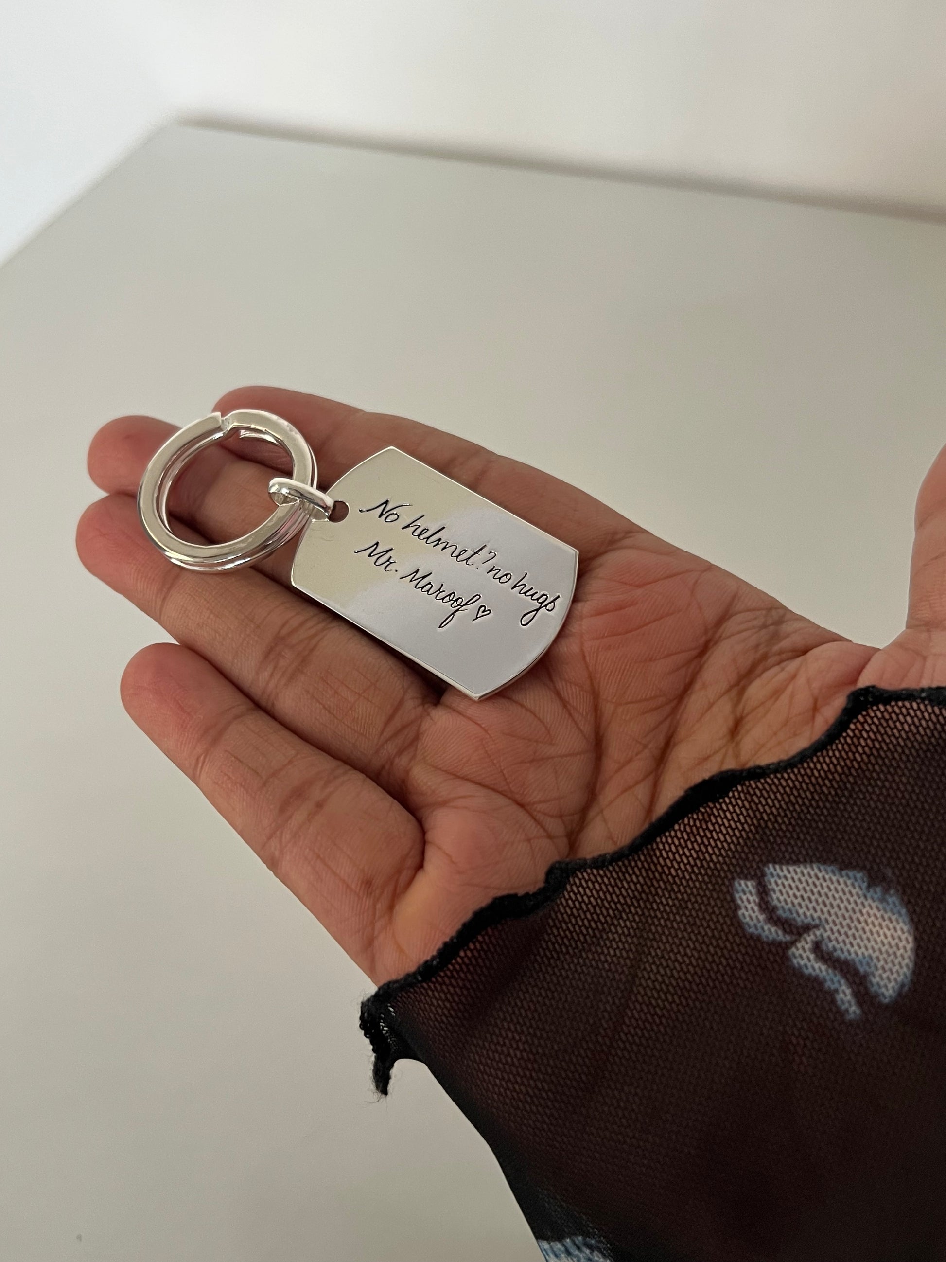 Handwriting Tag Keychain