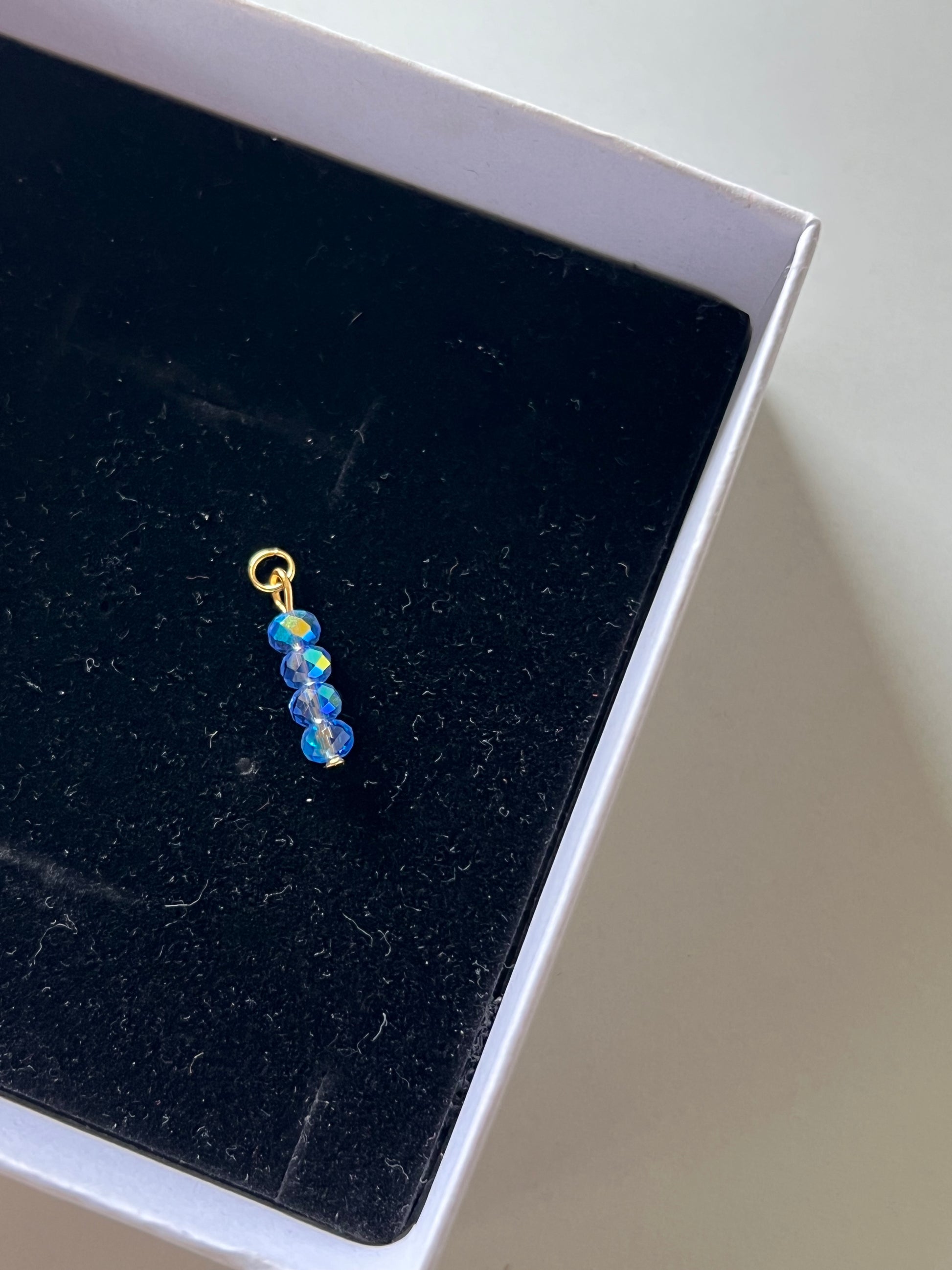 Blue Beaded Charm