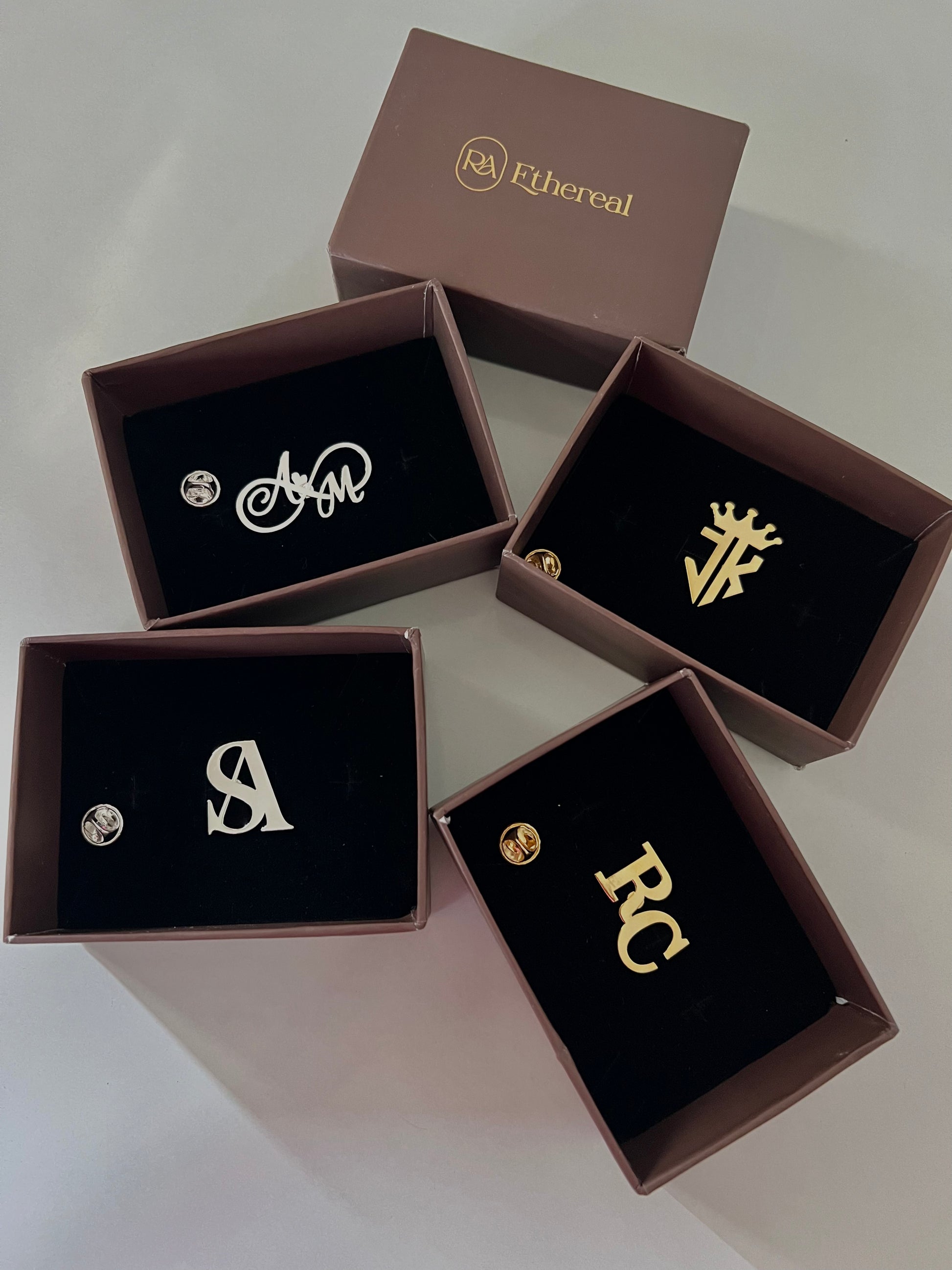 Monogram Brooch