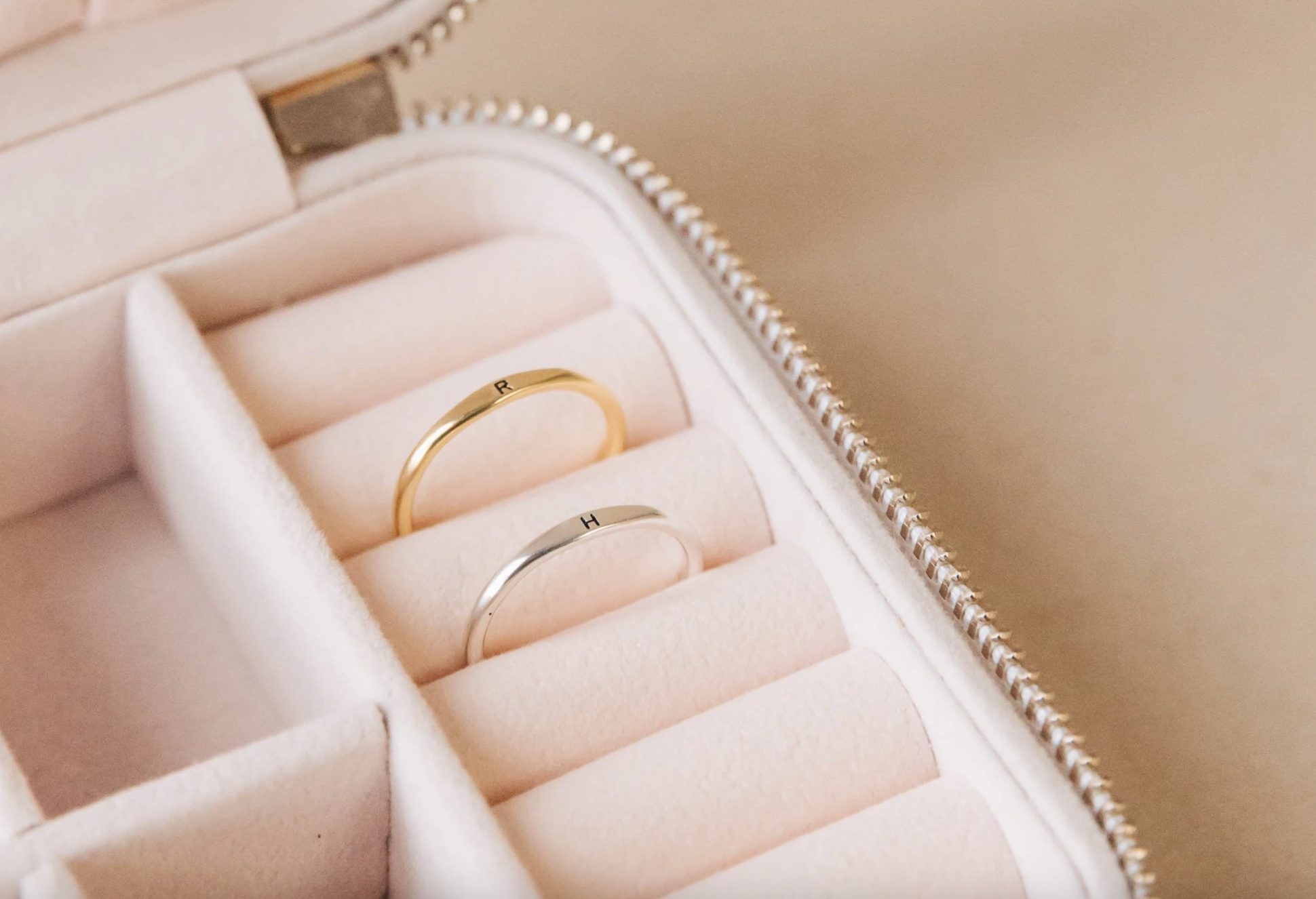 Dainty Initial Ring