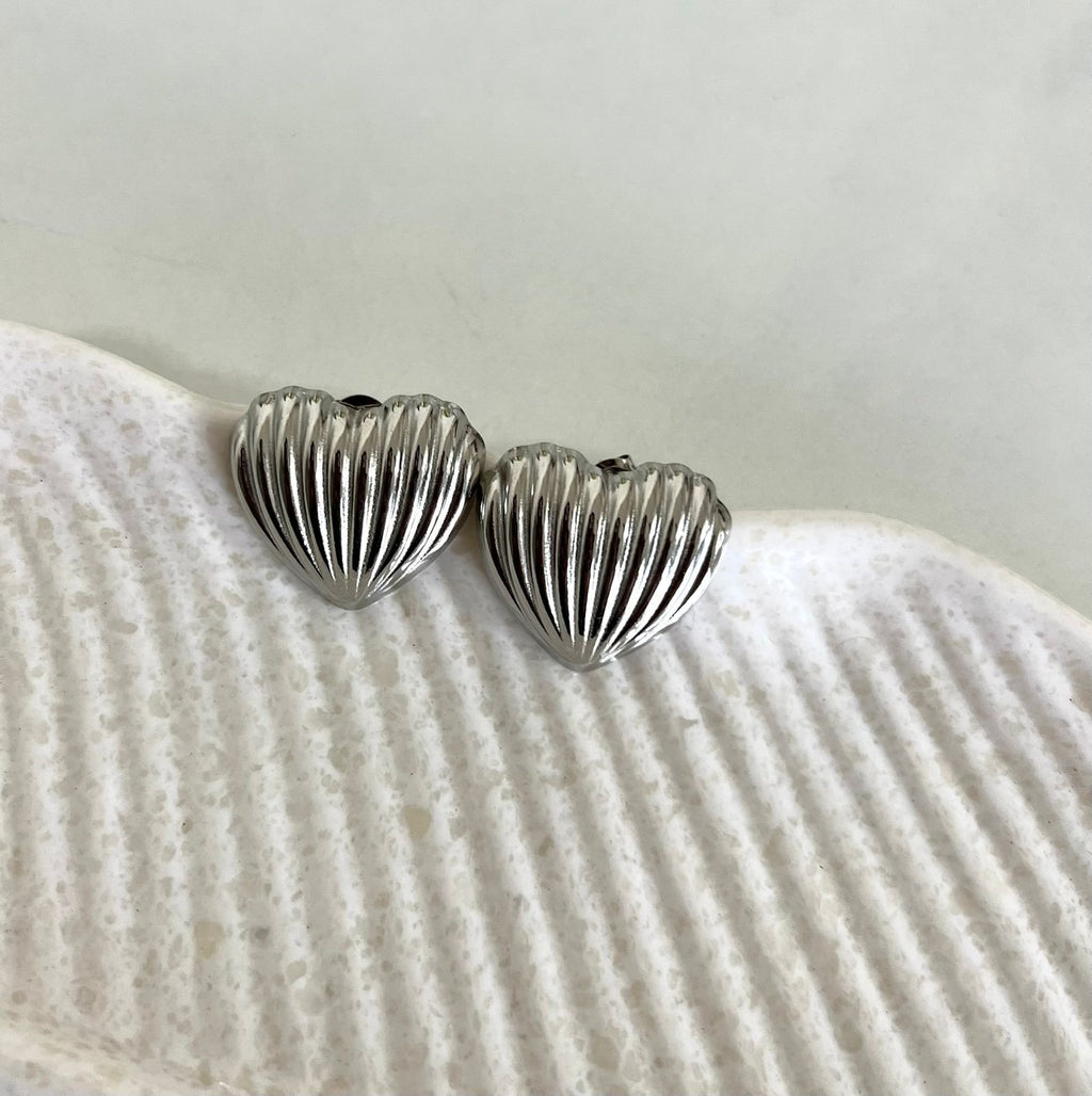 Vintage Heart Studs