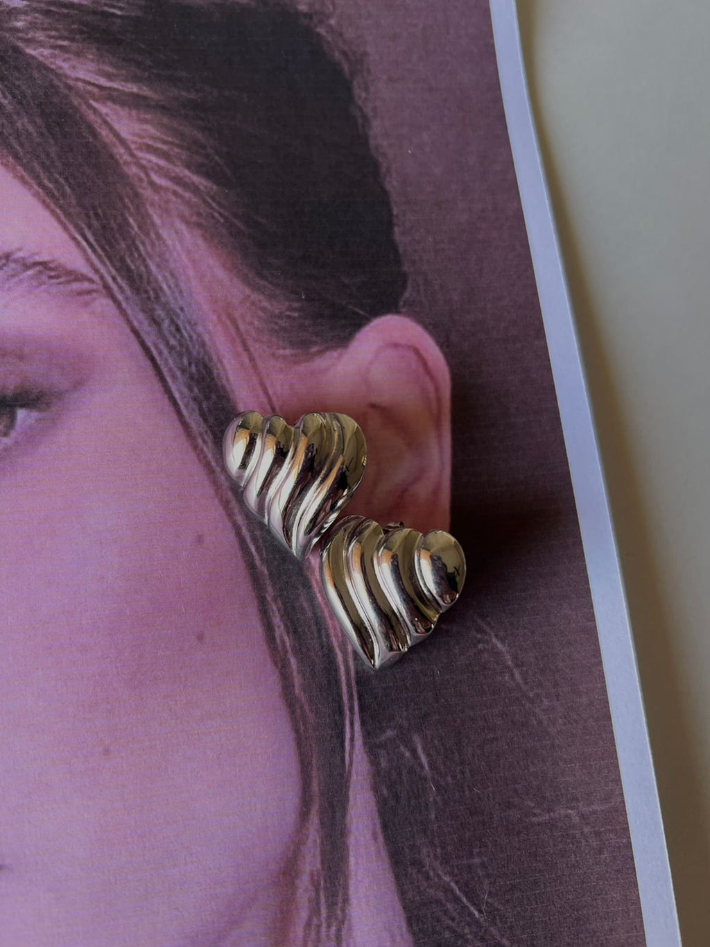 Swirl Heart Studs