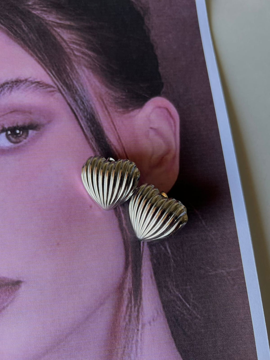 Vintage Heart Studs