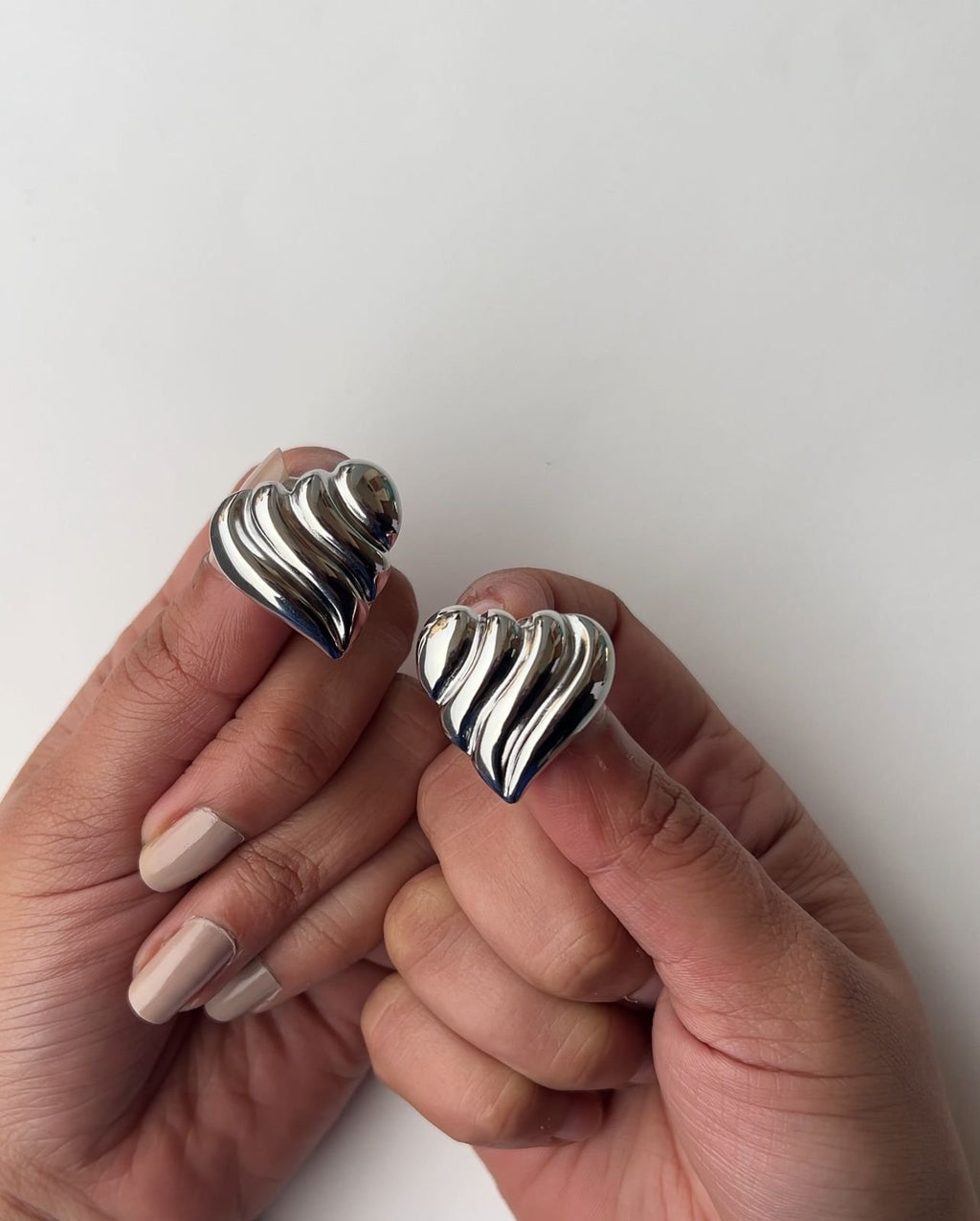 Swirl Heart Studs